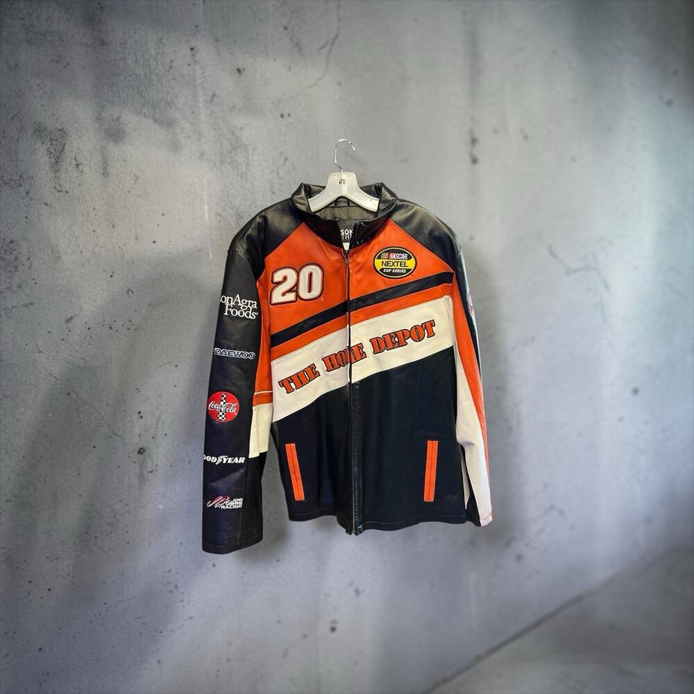 vintage Tony Stewart NASCAR leather racing jacket By Wilson Leather Men’s M